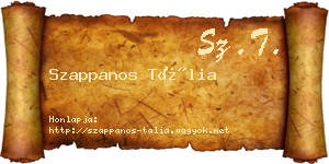 Szappanos Tália névjegykártya